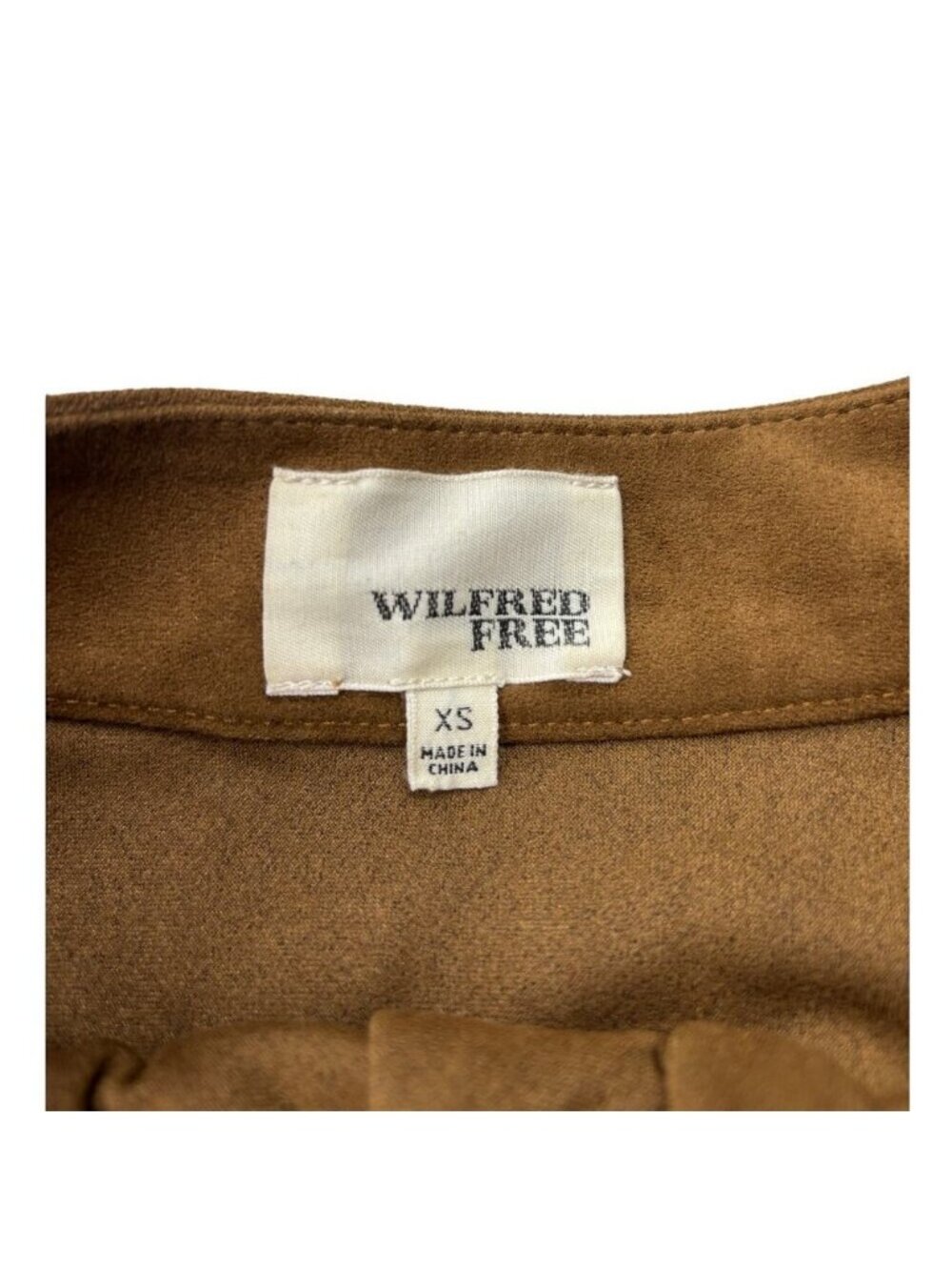 Aritzia Wilfred Free Nescher Mini Skirt Faux Suede Wrap - Picture 3 of 5